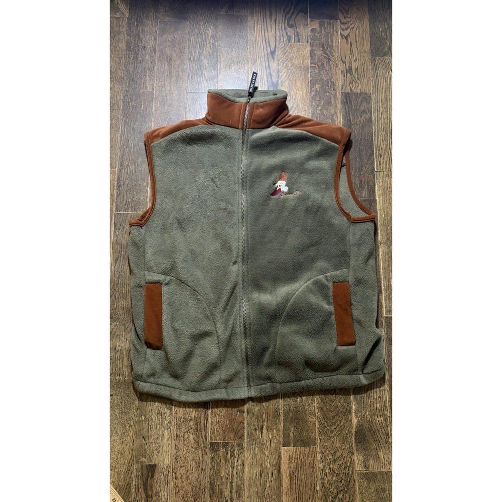 VINTAGE 90s Polar Graphics Santa Fe Vest Mens XL Fleece Made In USA